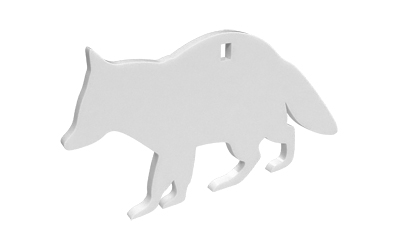 B/C AR500 3/8" SILHOUETTE RACOON WHT