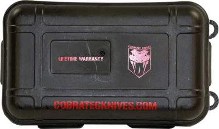 COBRATEC MEDIUM CTK1 OTF - NRA BLUE 3" TANTO SERRATED