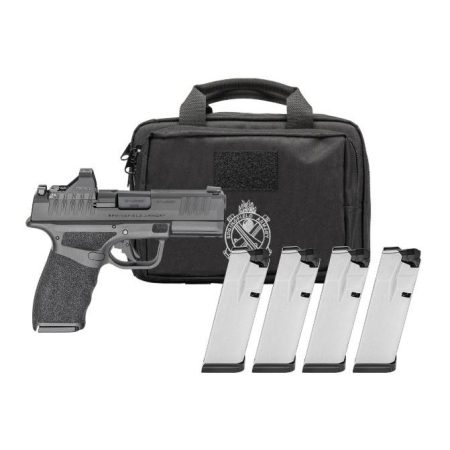 Springfield Gear Pac Hellcat Pro OSP Handgun 9mm Luger 15rd (1)&17rd (3) Magazines 3.7" Barrel Black Green Dot Bag