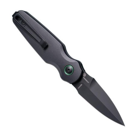 Hogue Ballista II Automatic Folder Knife 2-3/5 Spear Point Blade Solid Black